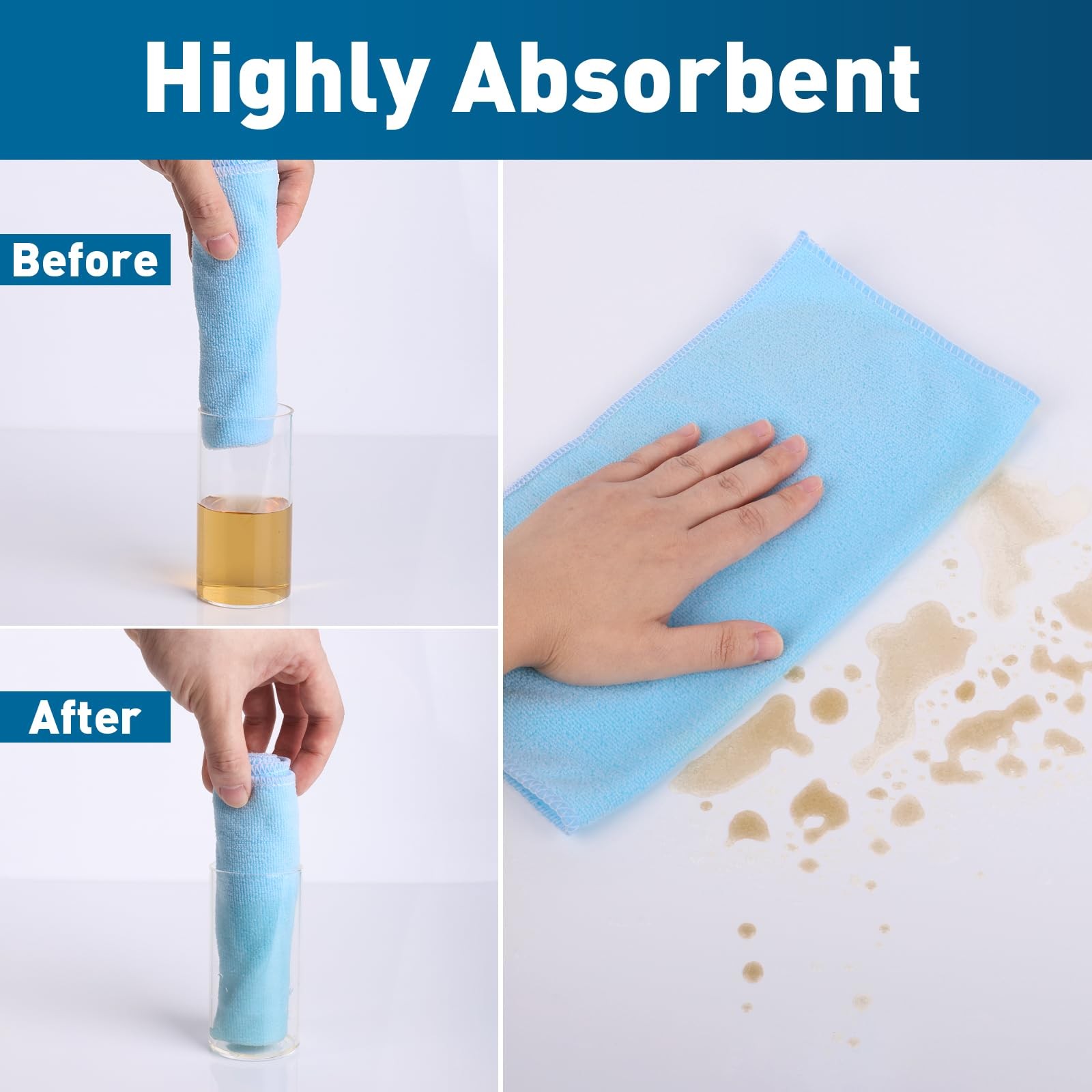Microfiber Cleaning Cloth Set of 50 Towel Rag Car Polishing Detailing No-Scratch