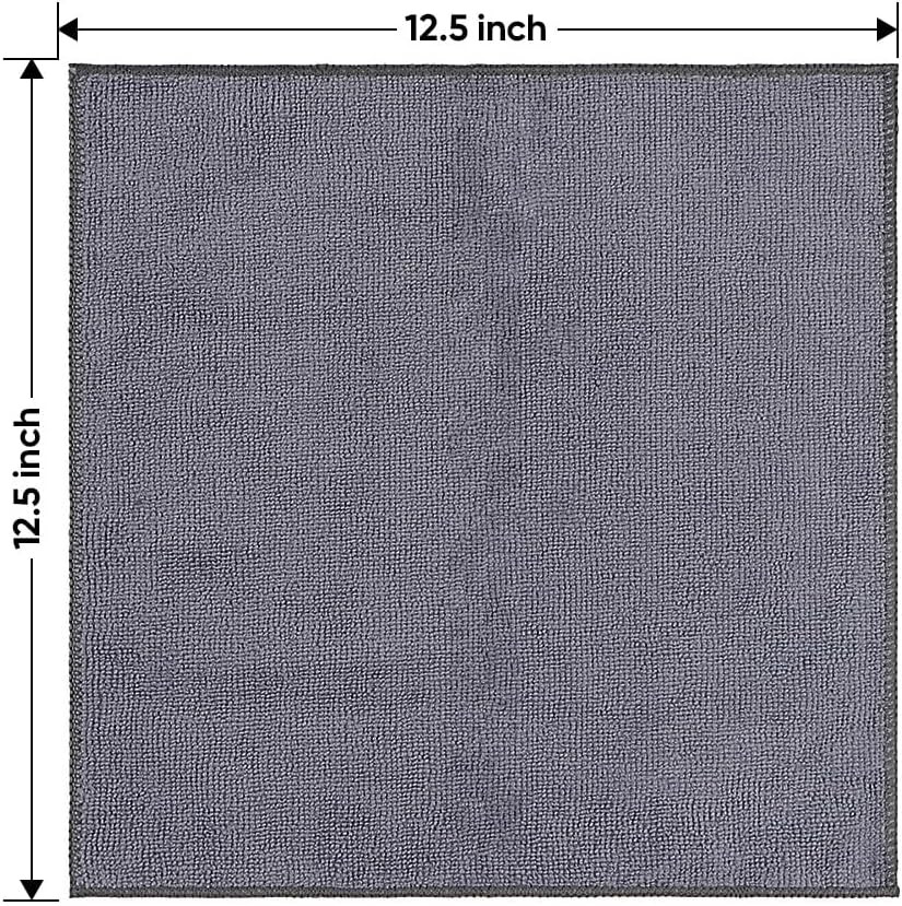 HOMEXCEL Microfiber Cleaning Cloth 12 Pack, 12.5 x 12.5 inch Microfiber Towels f
