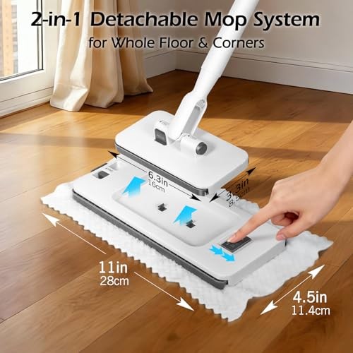 Disposable Dust Mop with Mini Sweeper Mop,2-in-1 Disposable White(11″*4.5″)