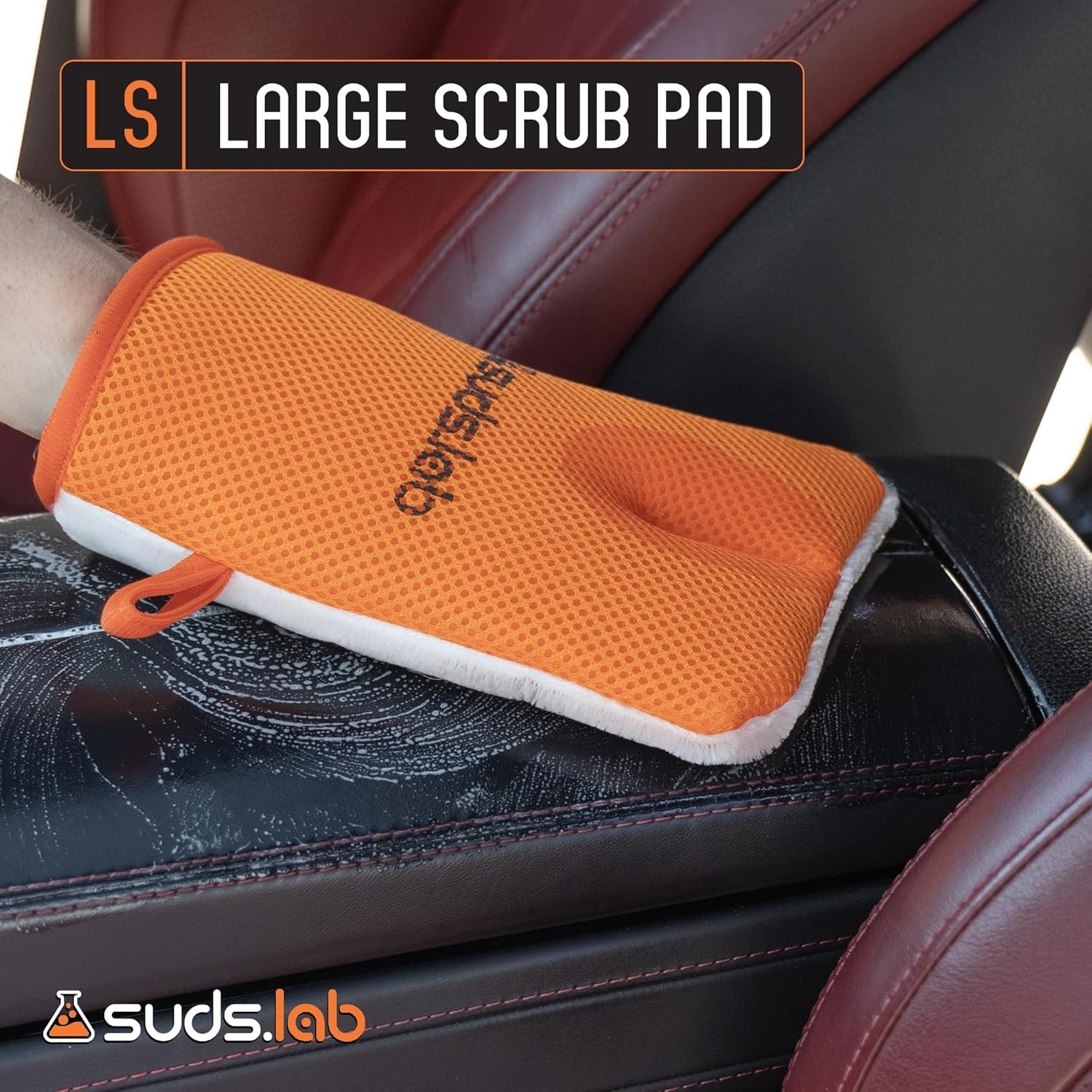 Heavy Duty Scrub Pad for Car Wash, Upholstery, and Interior Cleaning Mitt