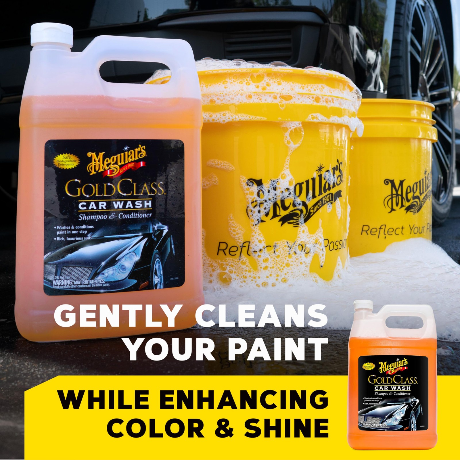 Meguiar’s Gold Class Car Wash Shampoo and Conditioner 128 Fl Oz Foaming Soap