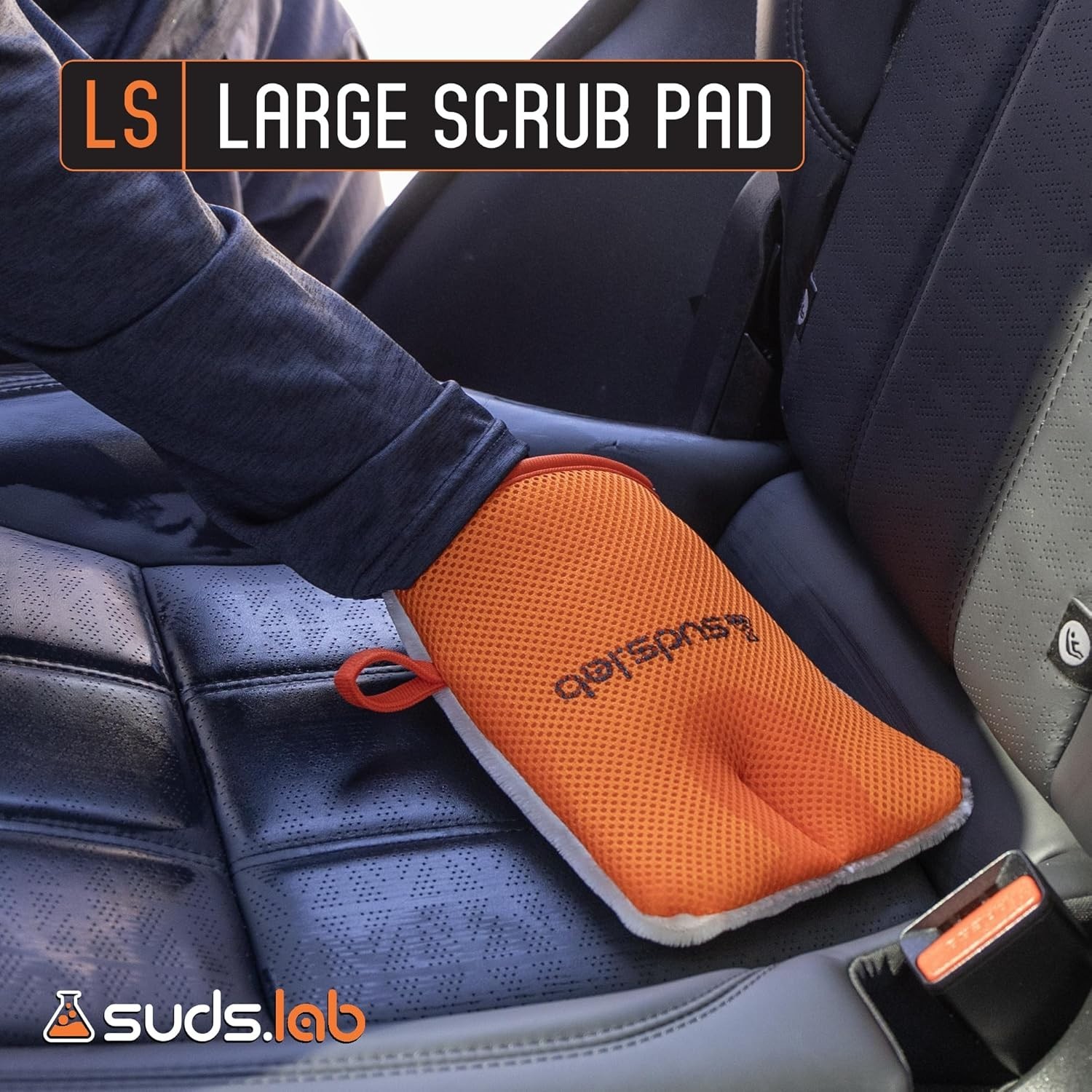 Heavy Duty Scrub Pad for Car Wash, Upholstery, and Interior Cleaning Mitt