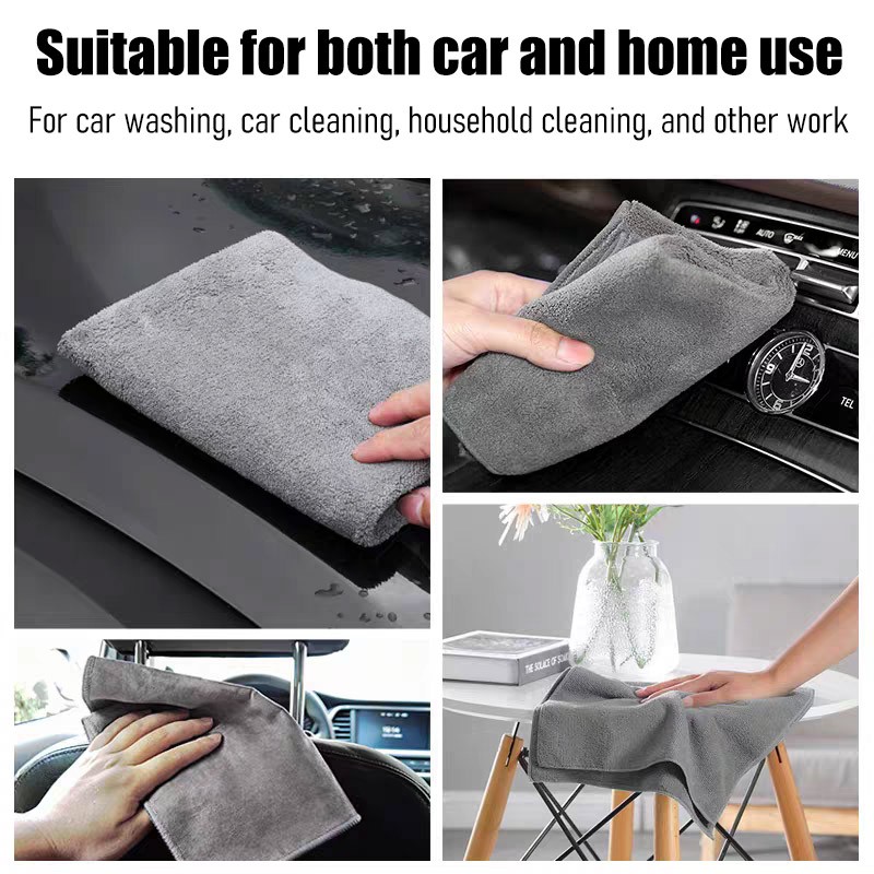 1P Cleaning Towel & Cloth Polishing Detailing Cloth Super Absorbent Coral Fleece