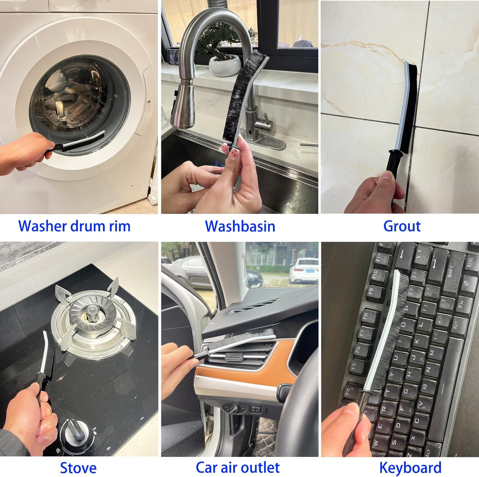 8 Pack Washing Machine Cleaning Brush, Dryer Vent Cleaner Kit, Flexible Dryer…