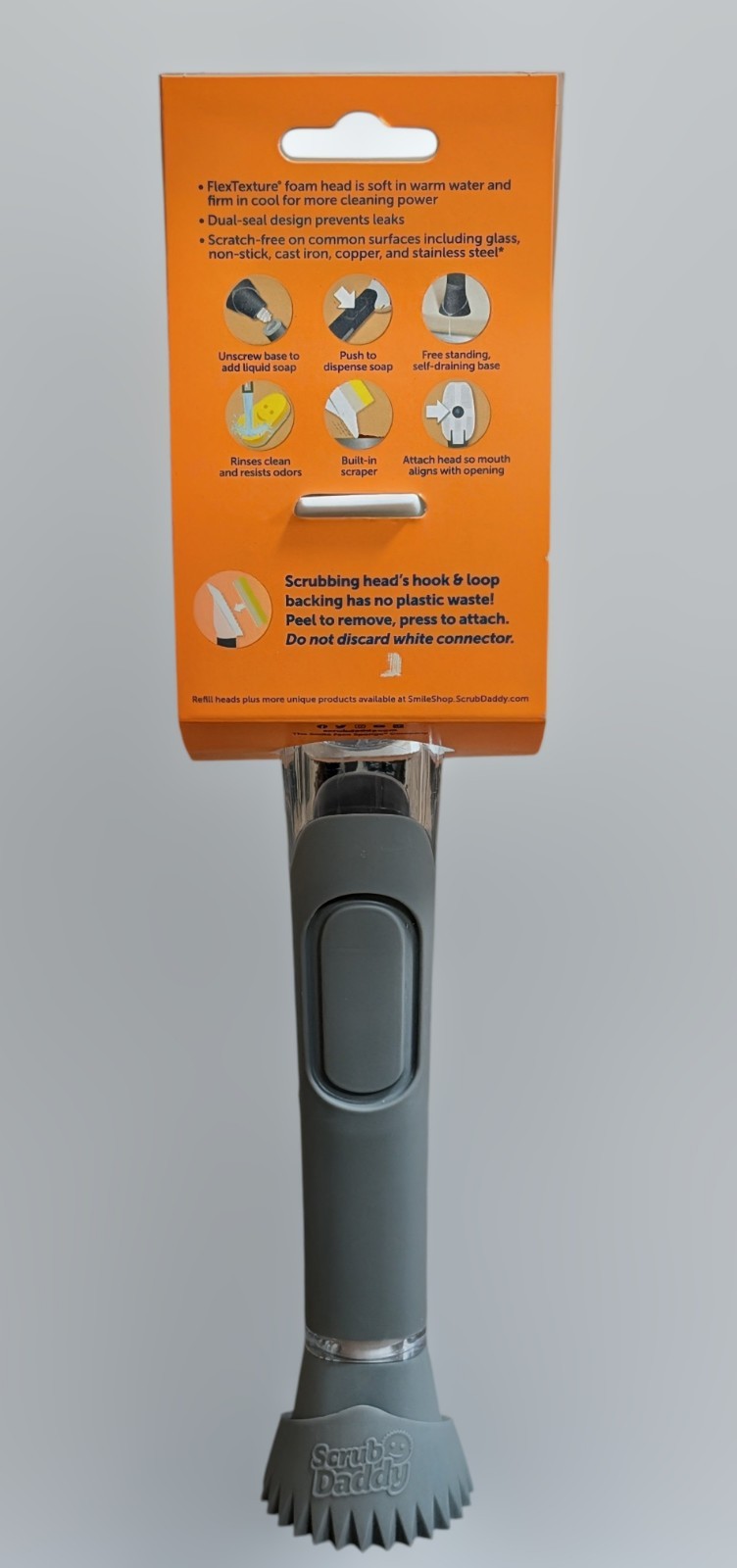 ScrubDaddy Dish Daddy Soap Dispensing Dishwand – Self-standing – Scratch Free