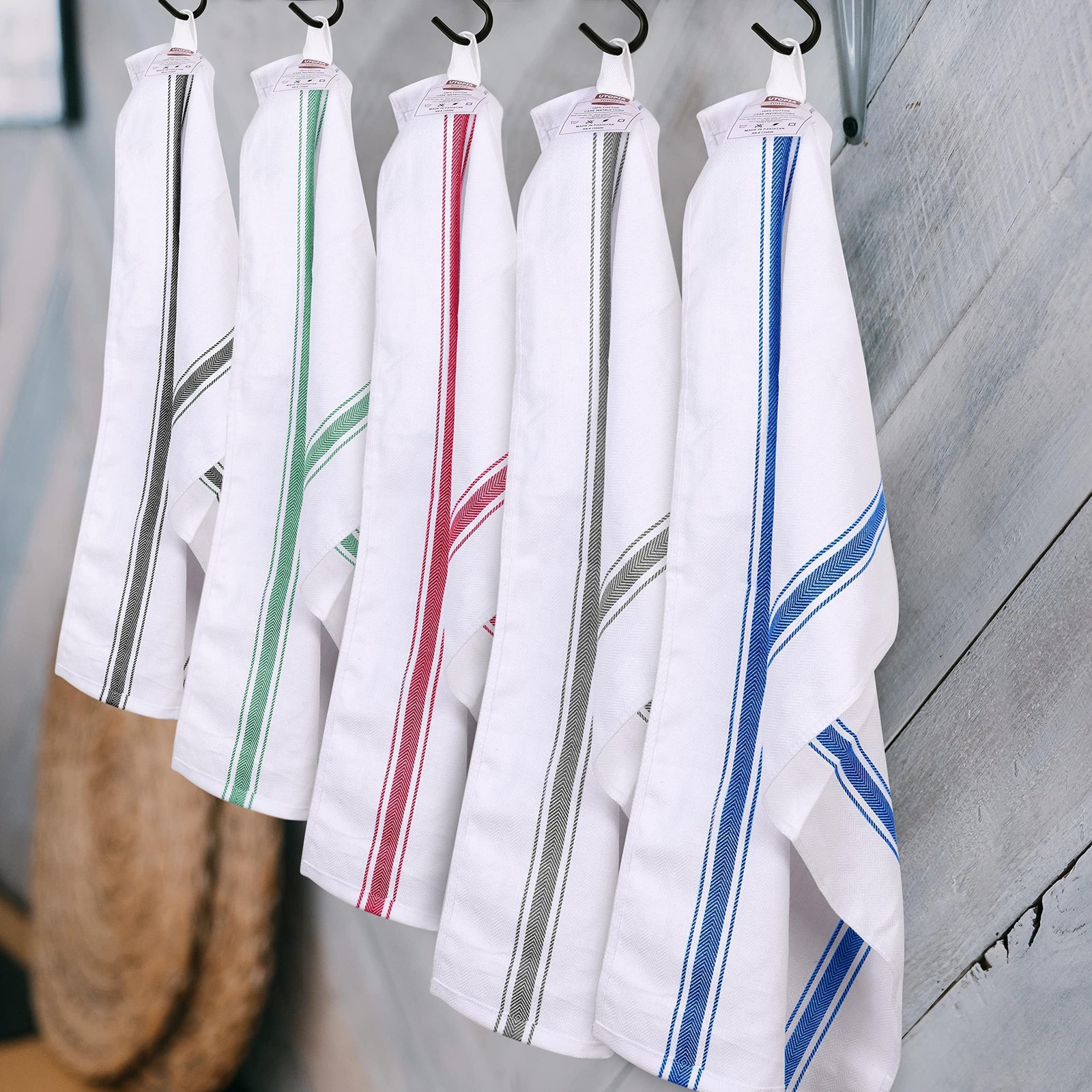 Utopia Towels Blue Dish Towels [12 Pack – 15 x 25 Inches] 100% Ring Spun Cott…
