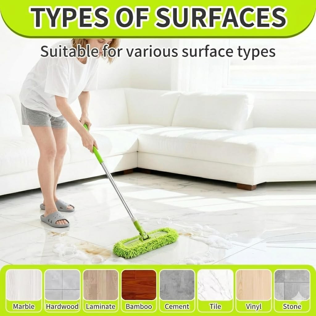 Reusable Microfiber Mop Pads 3 Pack,Compatible with Swiffer Sweeper Mop, Repl…