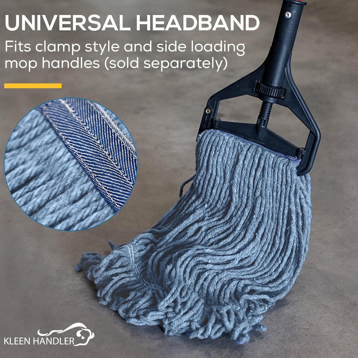 General Cleaning Mop Heavy Duty Commercial Replacement, Wet Industrial Blue C…