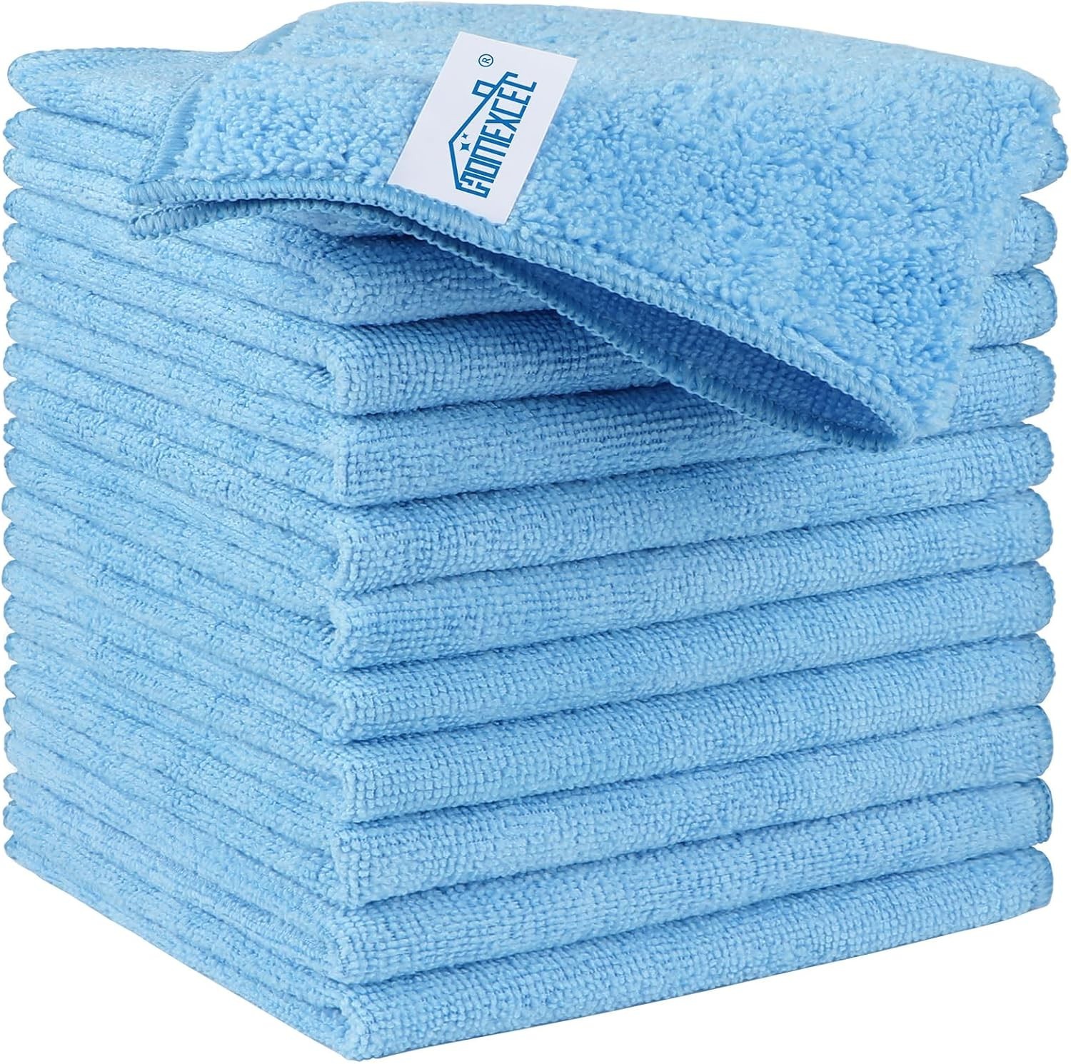12 Pack Microfiber Cleaning Cloths – Lint Free, Absorbent & Scratch-Free
