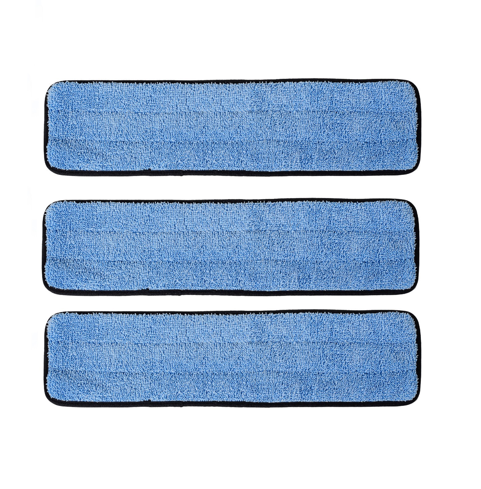 3 Microfiber Wet Mop Refill Commercial Heavy Duty Pads for 18 inch Flat Frame