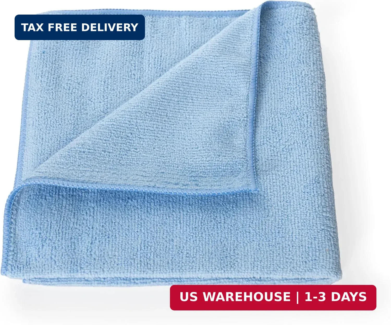 Microfiber Towel – 16×16 in, 80/20 Polyester-Polyamide Blend, Overlock-Stitched