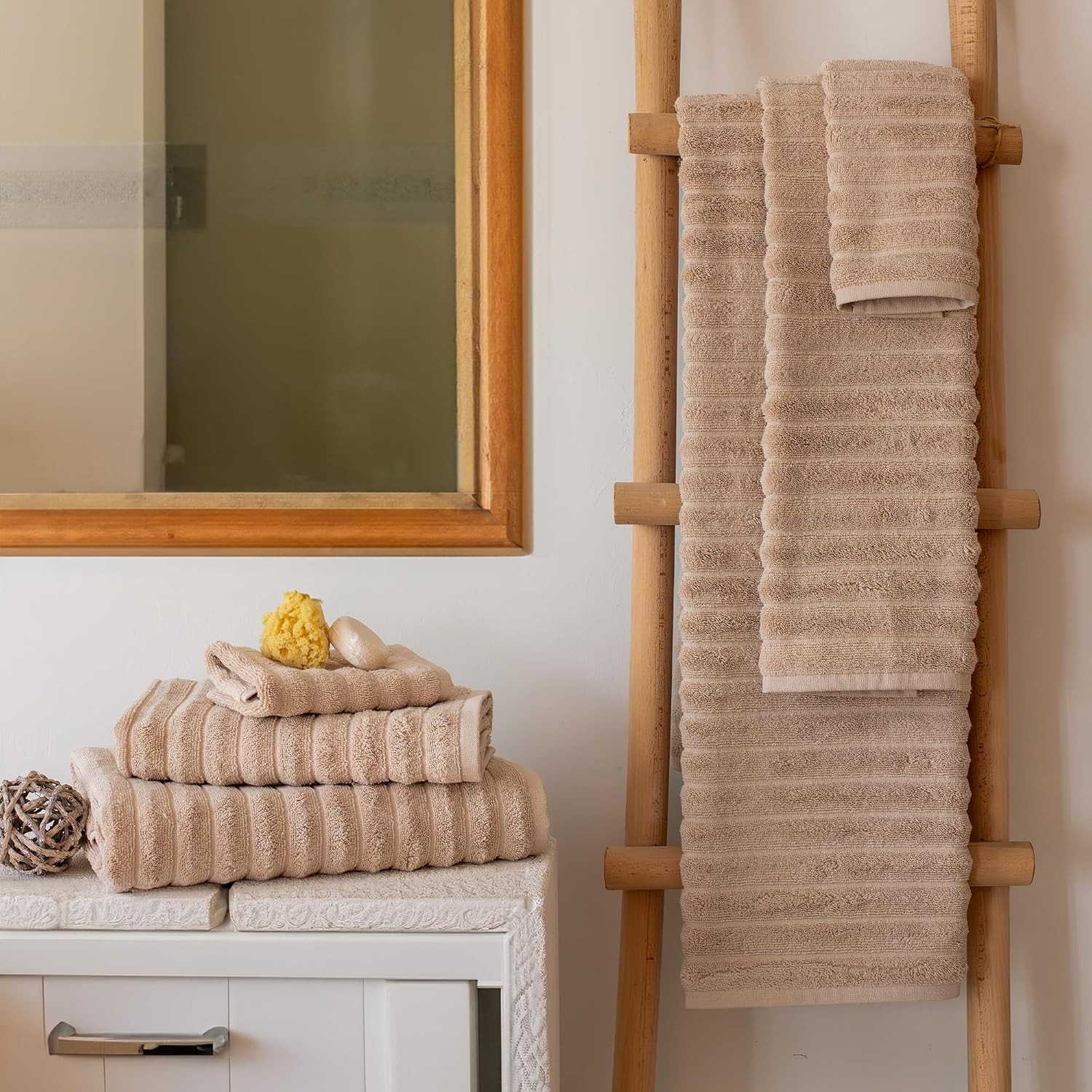 CTT Luxury 6 Piece Towel Set, 100% Turkish Cotton, Quick Drying, Highly