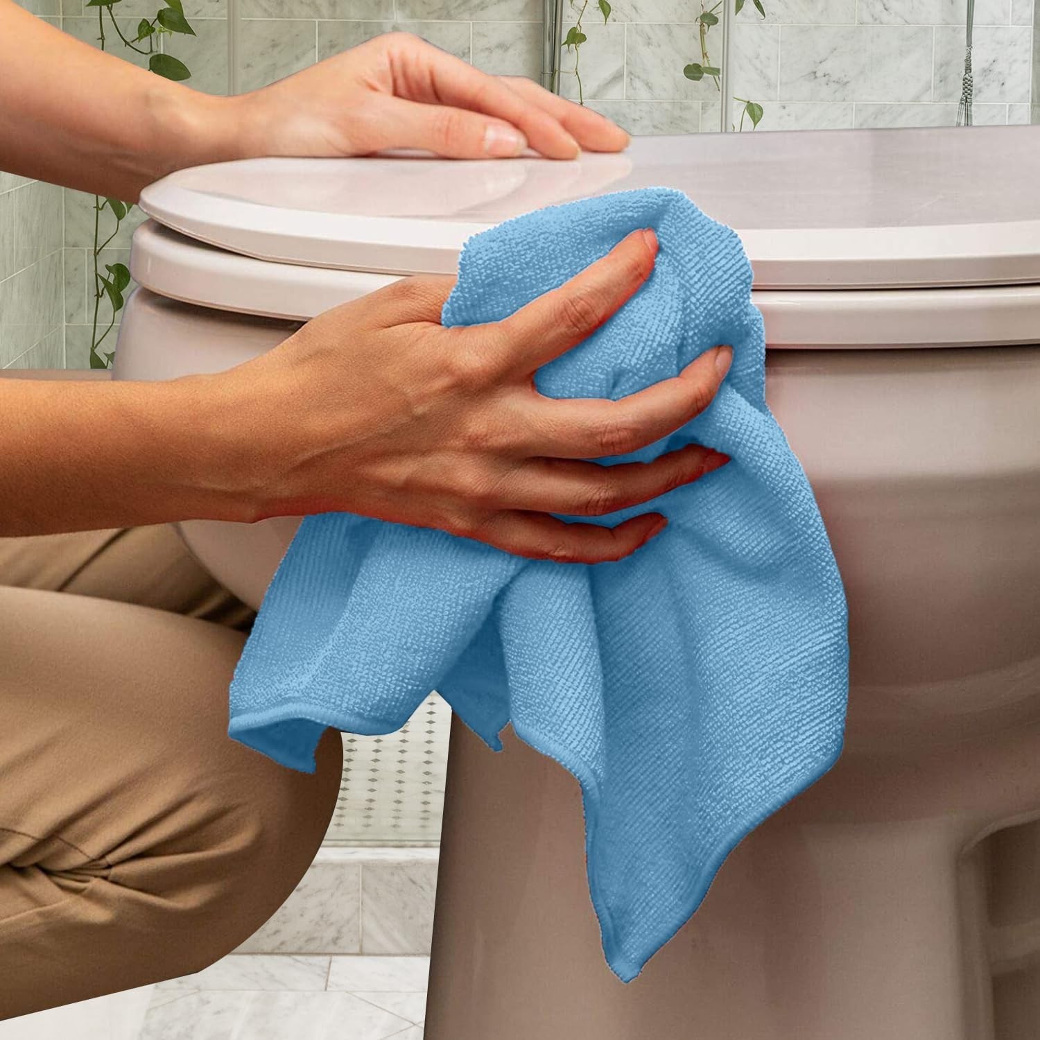 Ultra Soft Microfiber Towels 16×16 – 48 Pack, Perfect for Delicate Surfaces