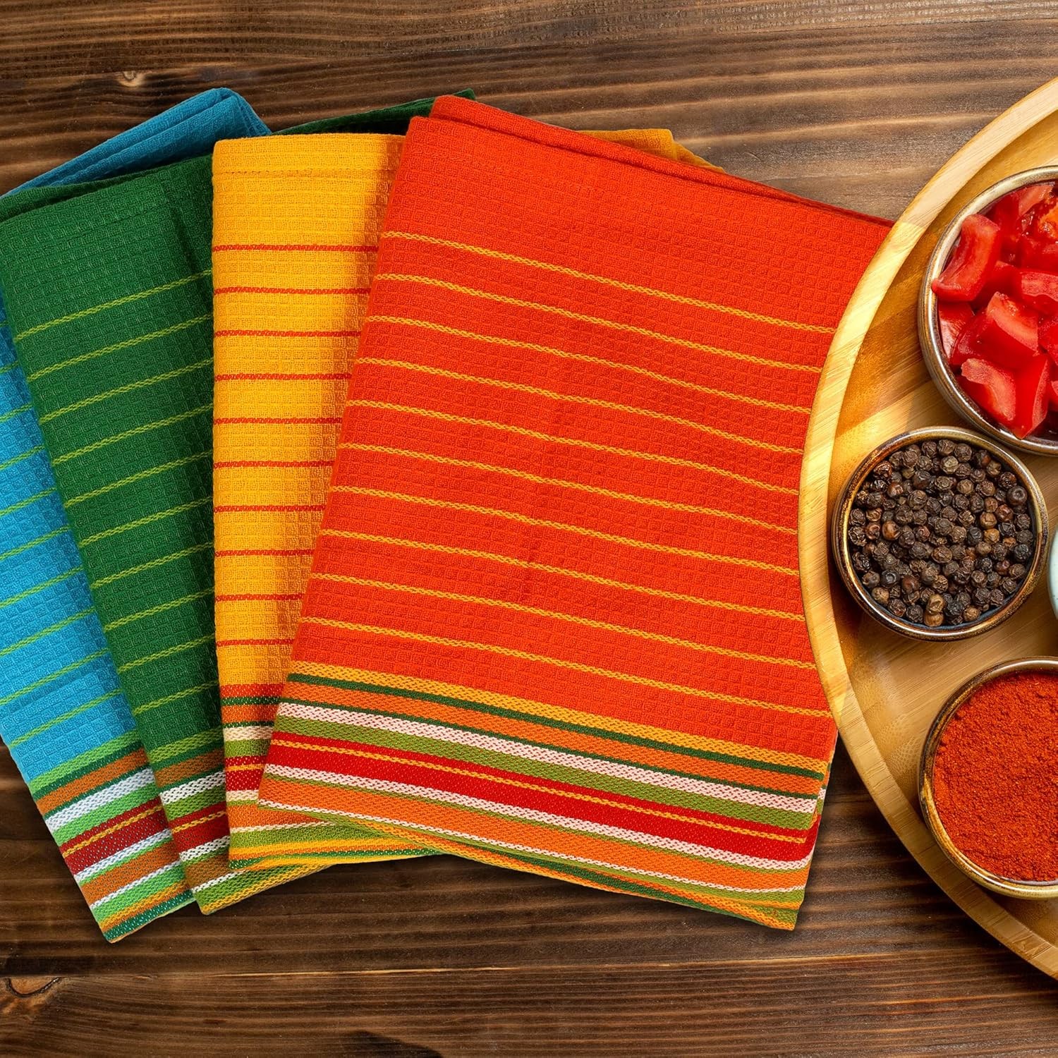 Kitchen Towels 100% Cotton Dish Towels for Kitchen(Set of 12)20”x30” Dish Cloths