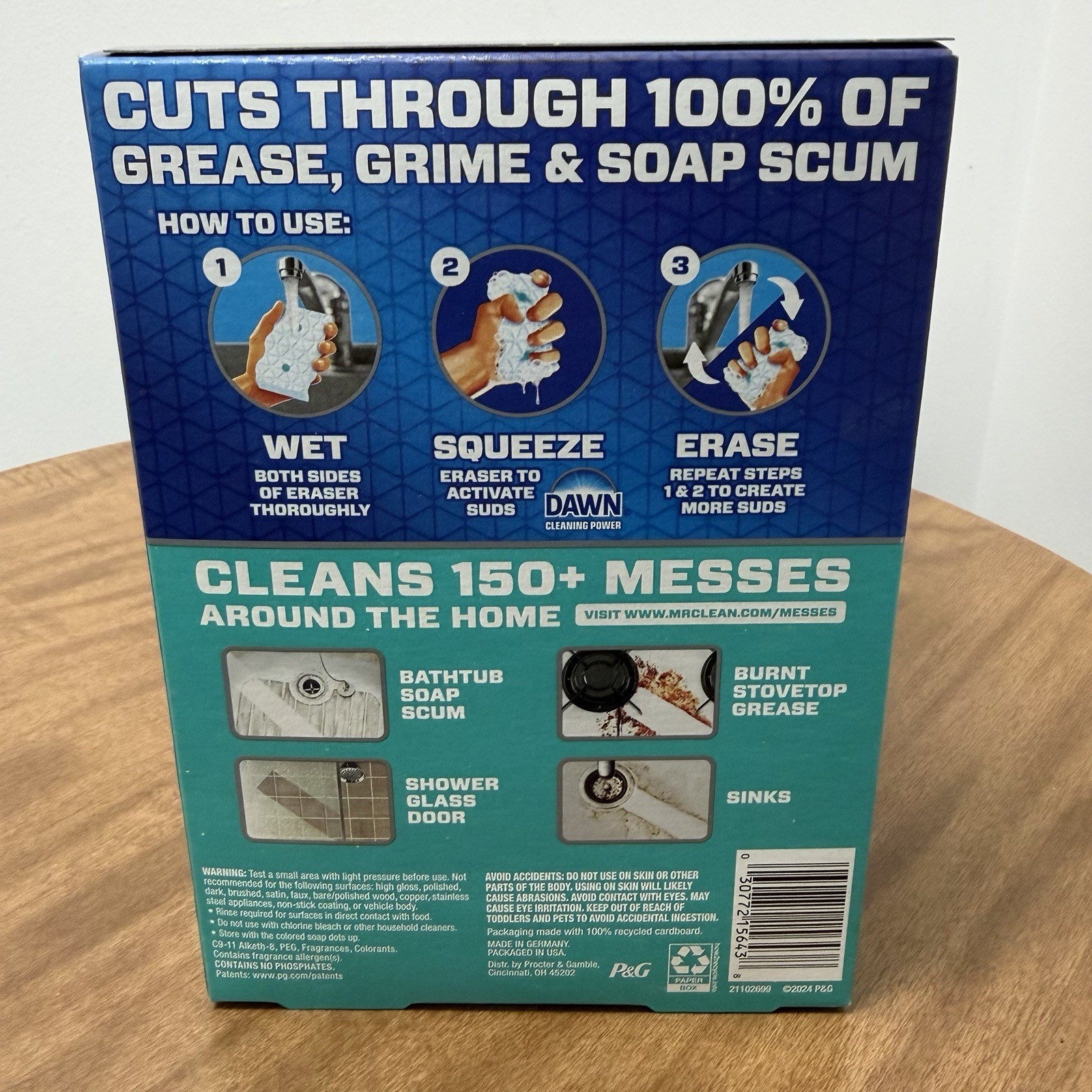 Mr. Clean Magic Eraser 2 IN 1 Unstopables FRESH Scent 4 packs of 5 (20 Pads)