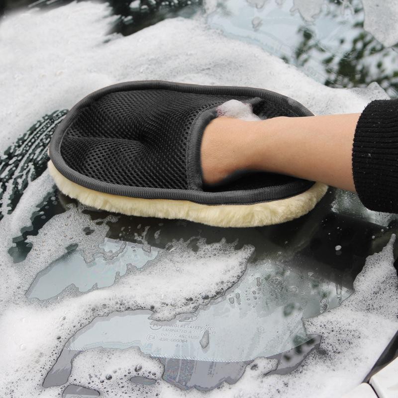Car Styling Wool Soft Car Washing Gloves Cleaning Brush Motorcycle Washer Care P