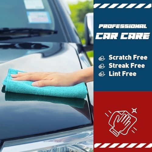 Microfiber Cleaning Cloth Set of 50 Towel Rag Car Polishing Detailing No Scratch
