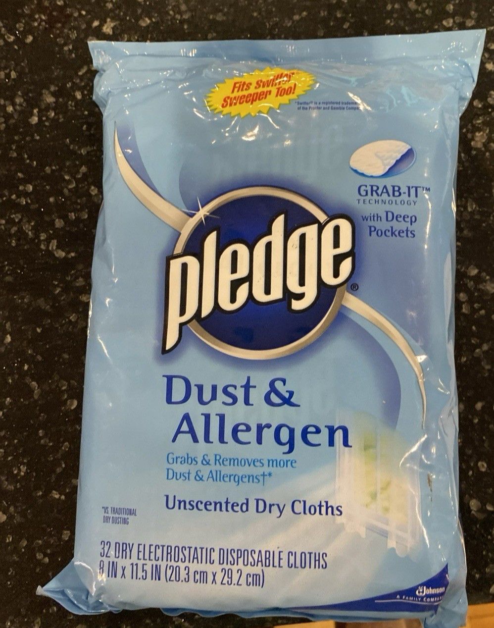 Pledge Grab It Dust Allergen Dry Cloths Unscented 32 Count New Discontinued