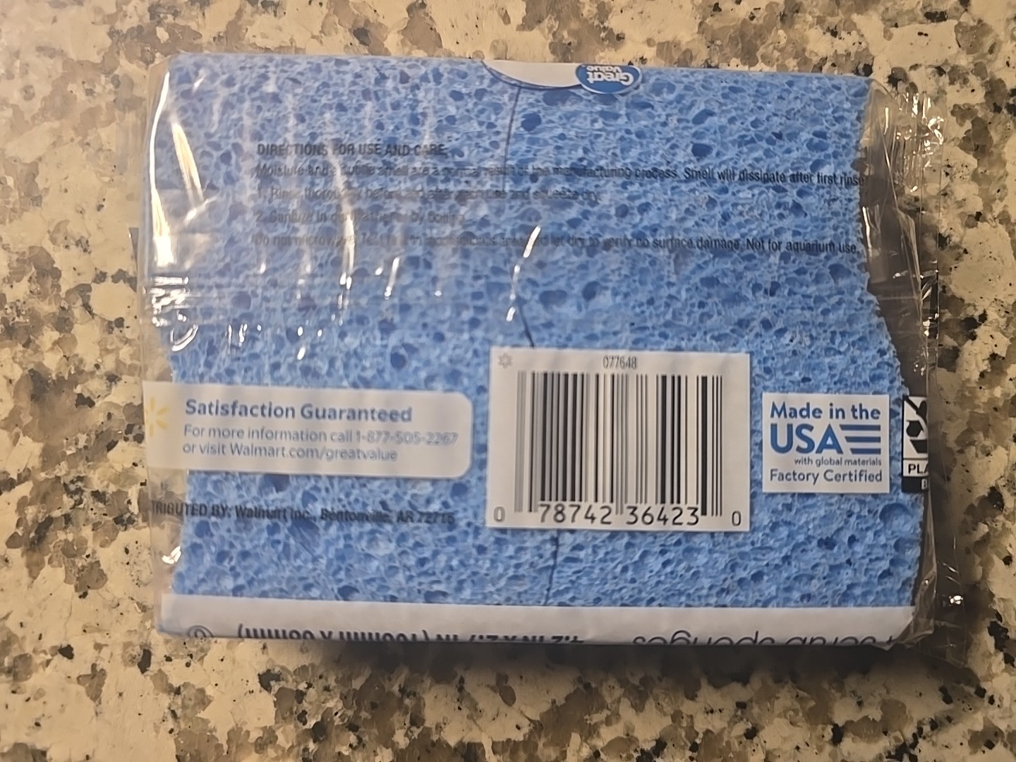 Great Value Non-Scratch Scrub Sponges, 1-Pack (4 Count)