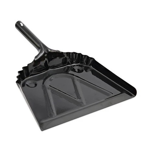 Boardwalk Metal Dust Pan, 12 x 14, 5″ Handle, 20-Gauge Steel, Black
