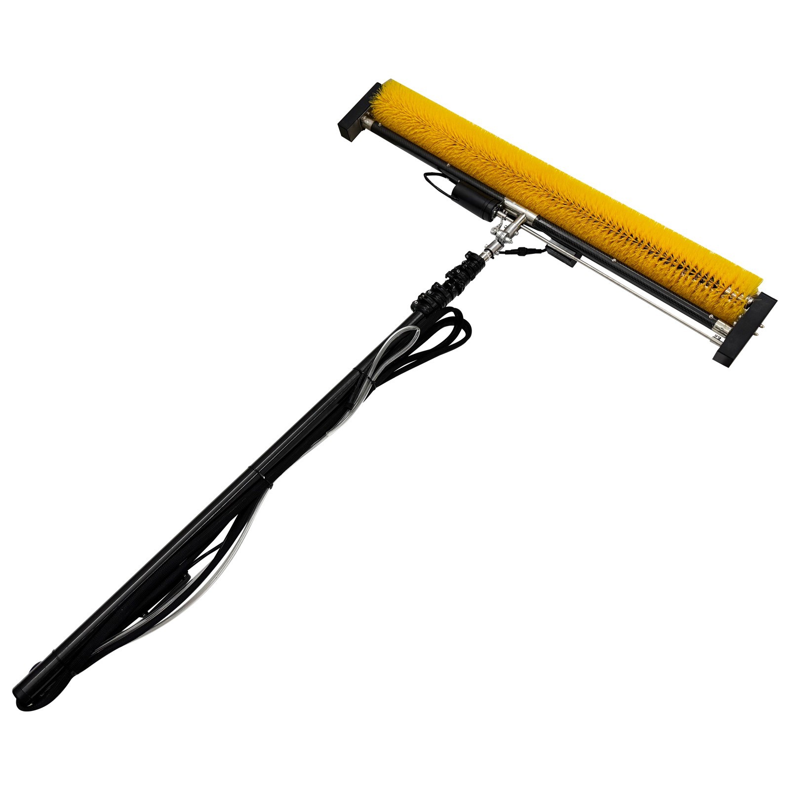 Solar Panel Cleaning Brush Solar Panel Cleaner Roller Brush W/11.5ft Pole 110V