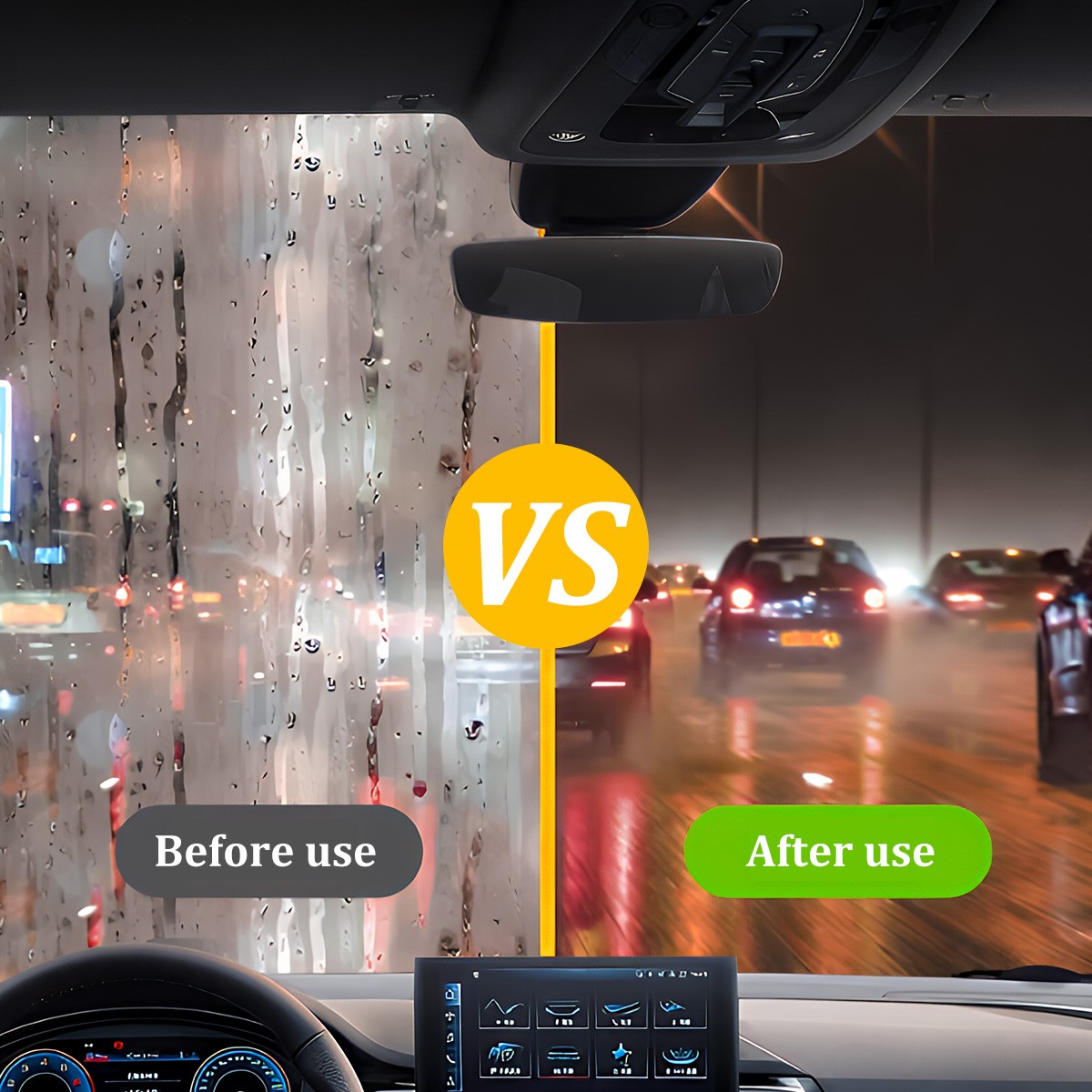 2Pcs Car Window Windscreen Glass Oil Film Automotive Clean Brush Remover Cleaner