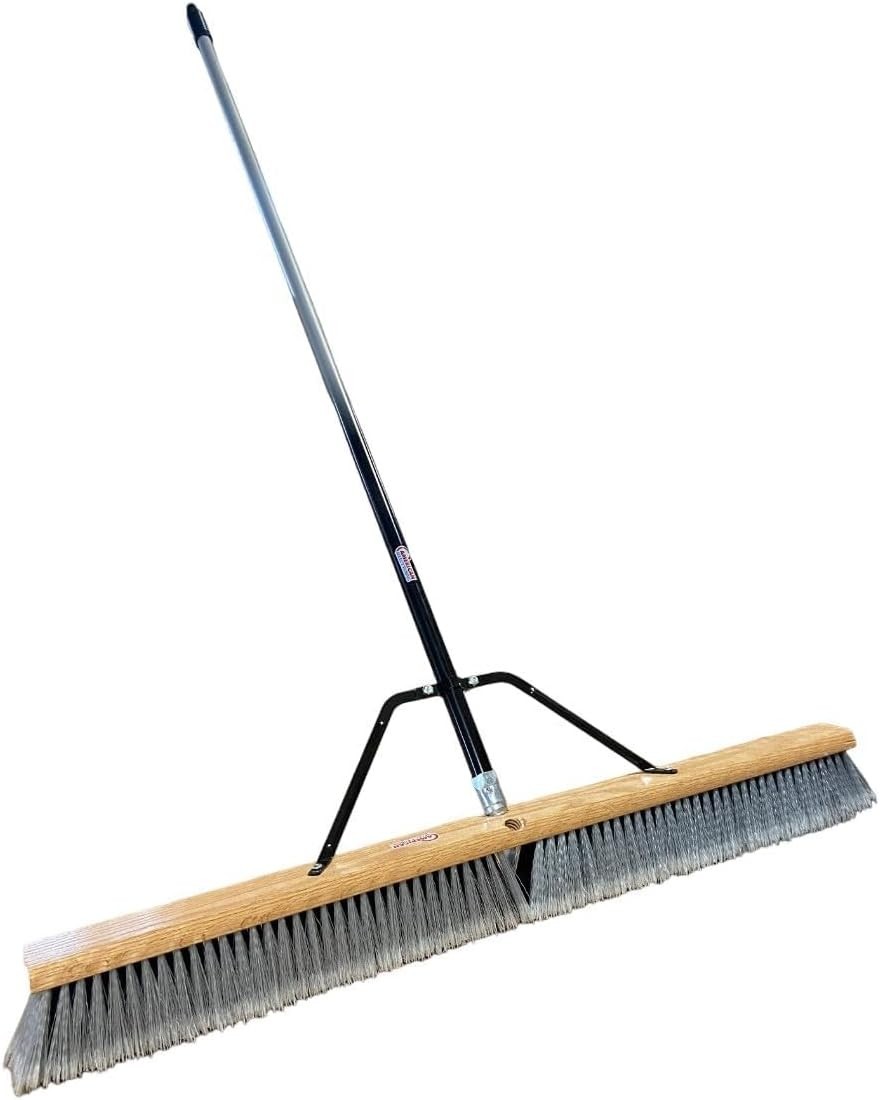 Pbsa36004 Heavy Duty 36″ Smooth-Surface Push Broom with Silver/Black Handle