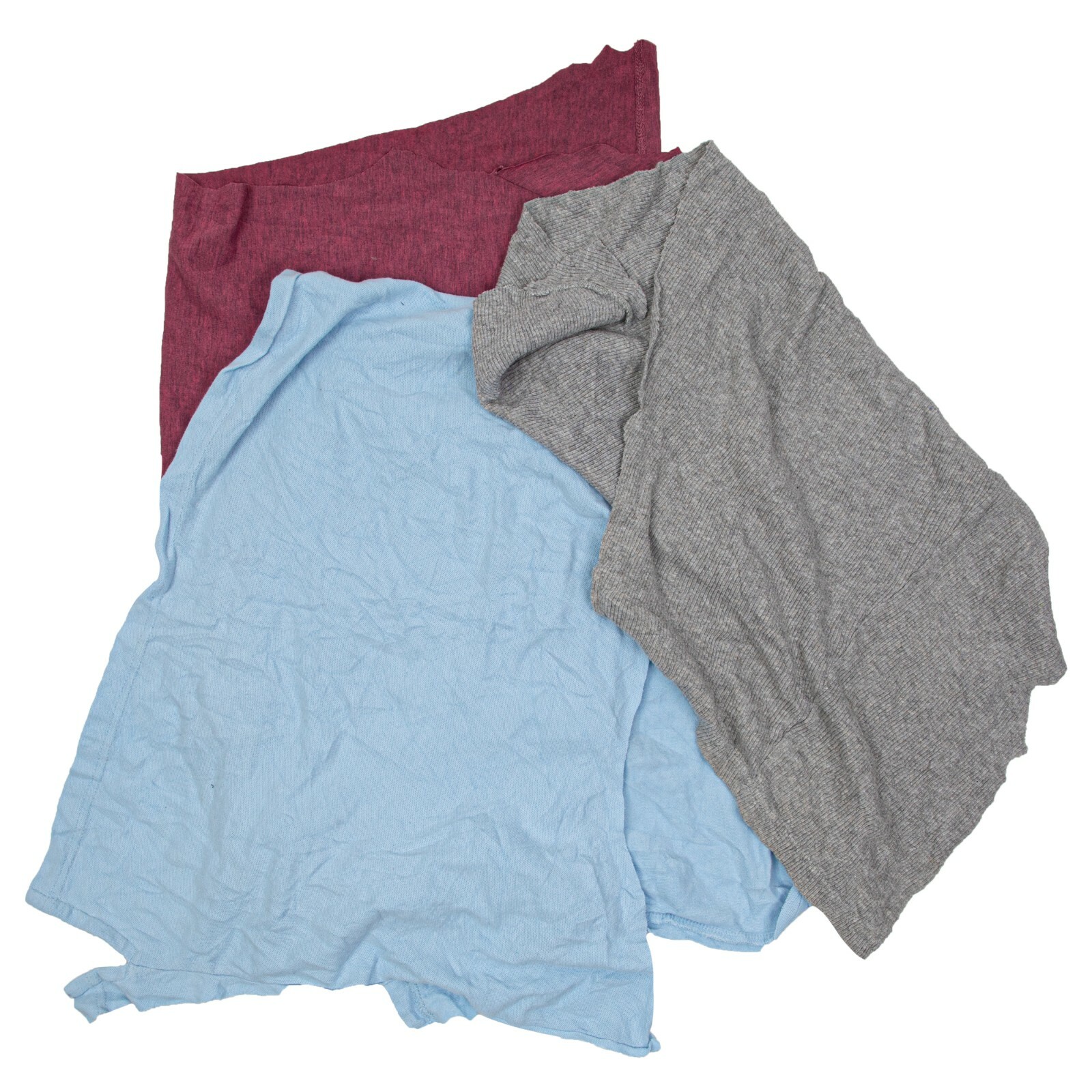 Recycled T-Shirt Rags for Cleaning, Package Size Options, Multi-Purpose, Colors