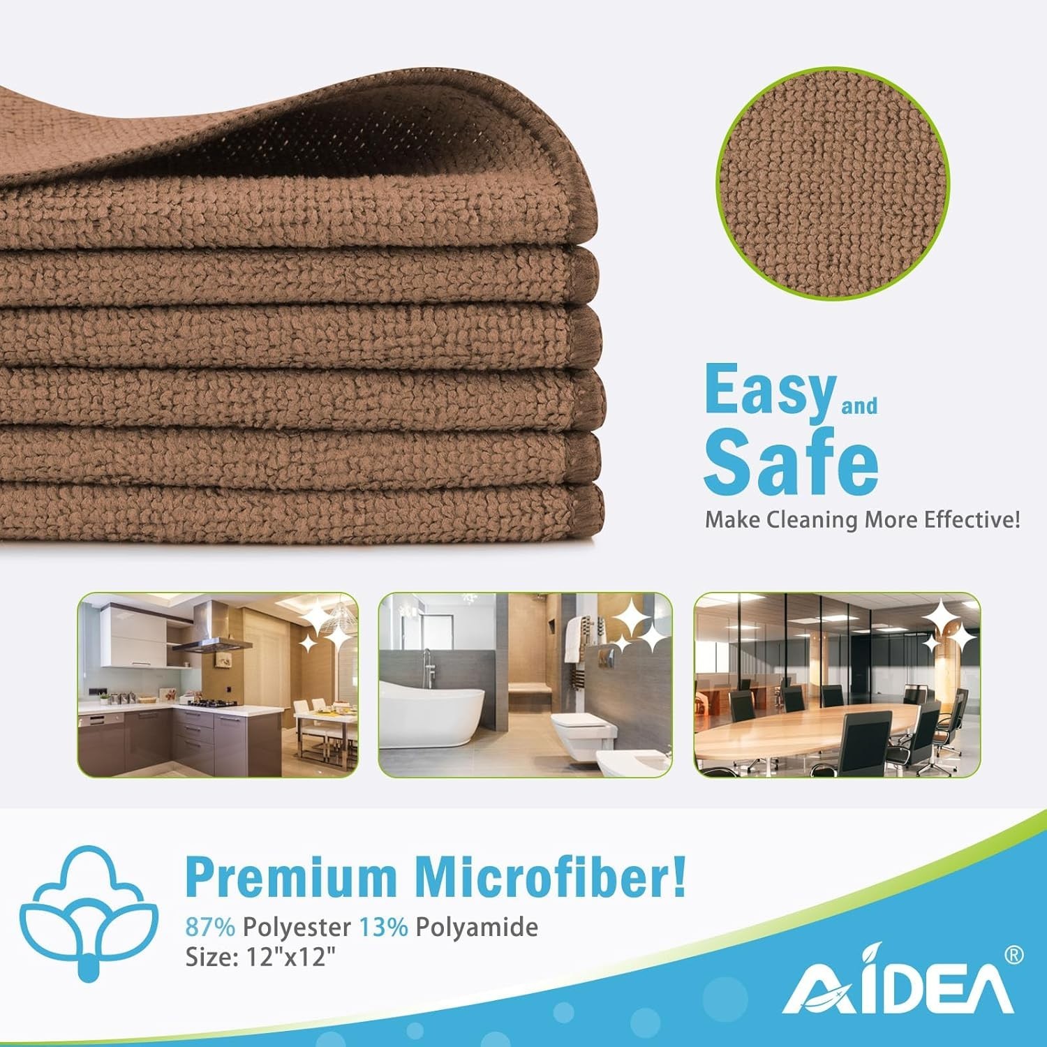 12 Count Microfiber Cleaning Rags – Soft, Lint-Free, and Long-Lasting Essentials