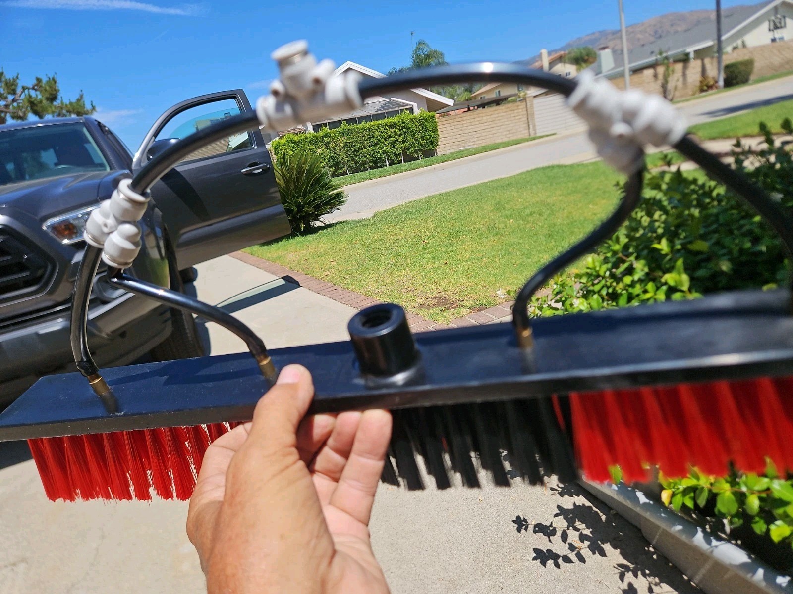 Water Fed Window & Solar Panel Cleaning Brush Washer Tool BRUSH