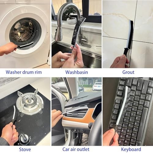 8 Pack Washing Machine Cleaning Brush, Dryer Vent Cleaner Kit, Flexible Dryer…