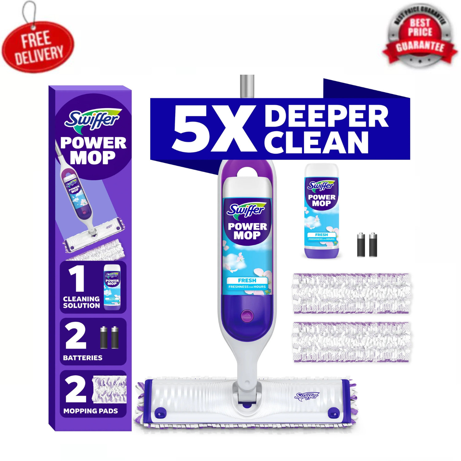 Swiffer Power Mop Double Nozzle 25.4-fl oz Spray Mop