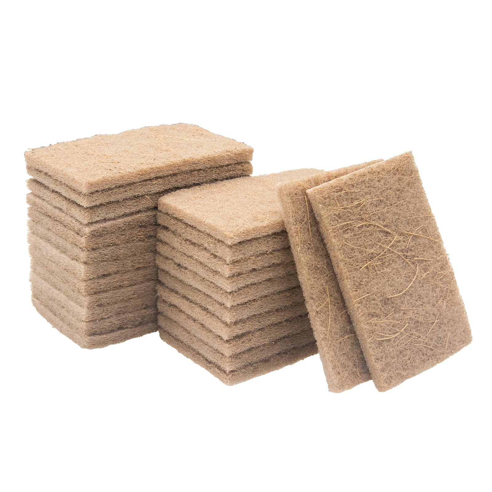 Natural Scouring Pads Dish Scrubber Non-Scratch Sisal Cleaning Pads Multipurpose