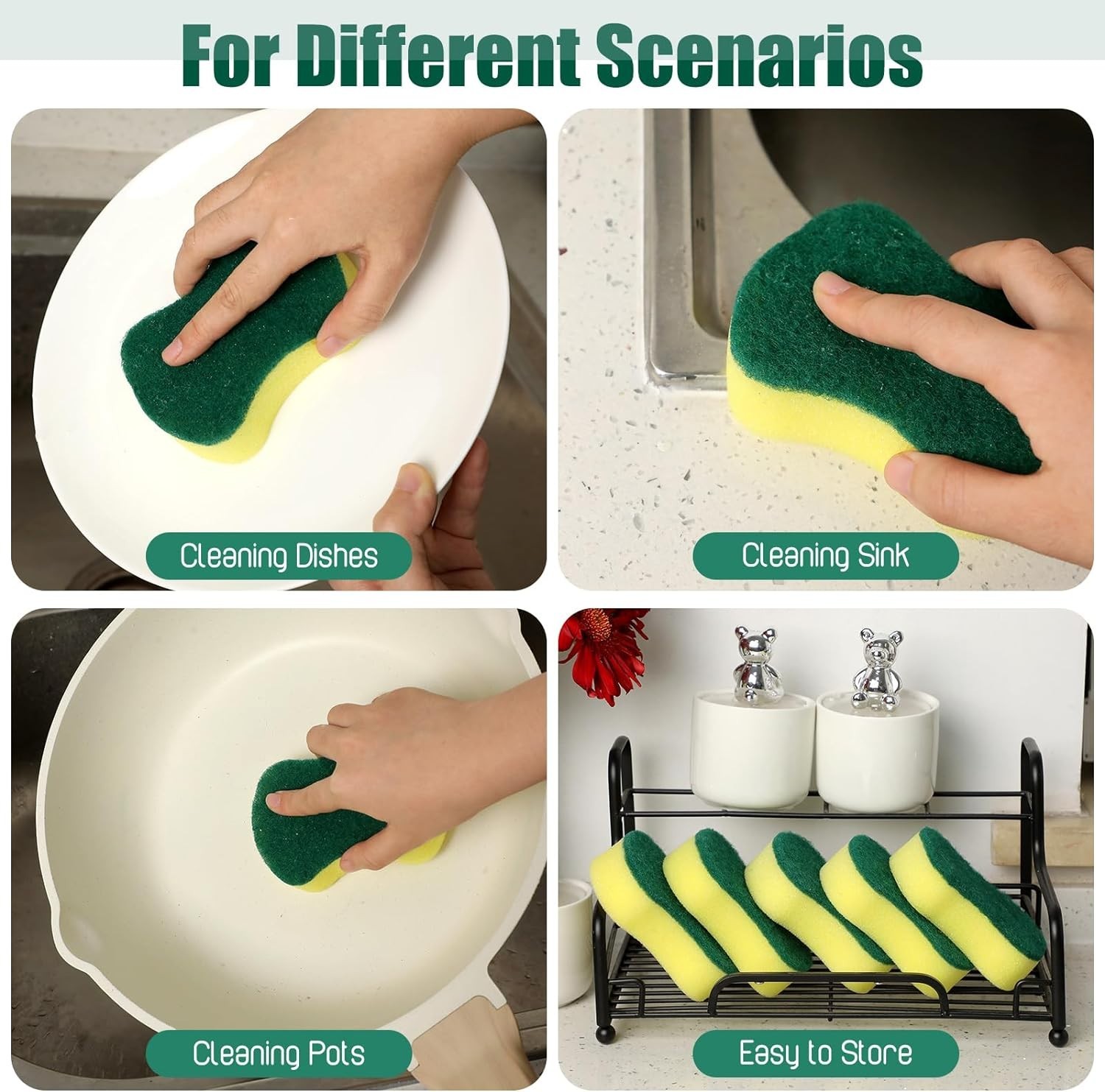 240 Bulk Non-Scratch Scouring Sponges – Durable & Versatile