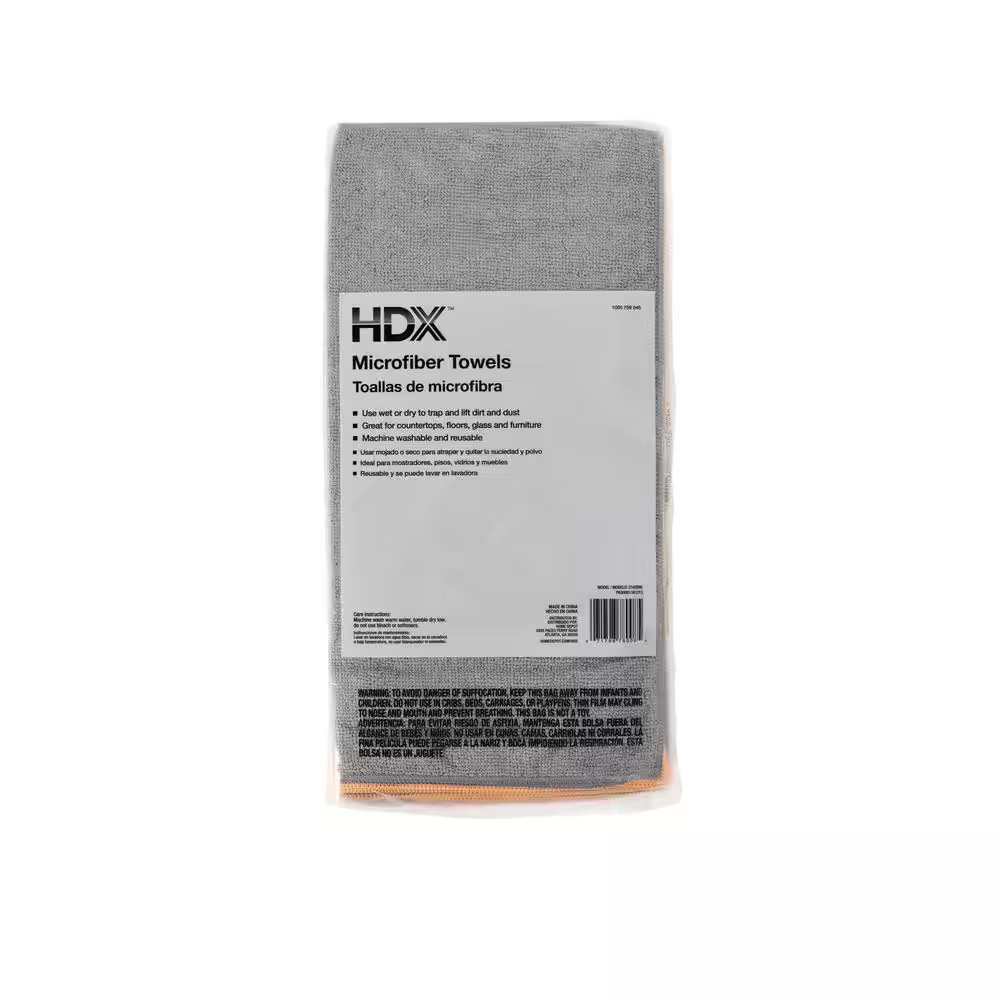 16 In. X 16 In. Multi-Purpose Microfiber Towel (24-Pack)