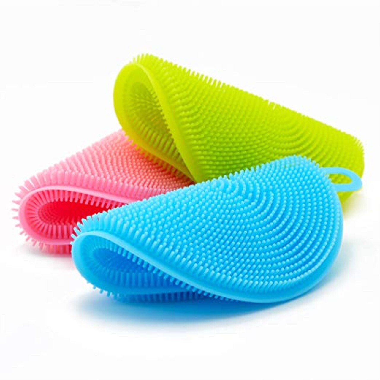 3-Pack Dish Scrubbing Sponge / Vegetable Scrubber. 4” Round.