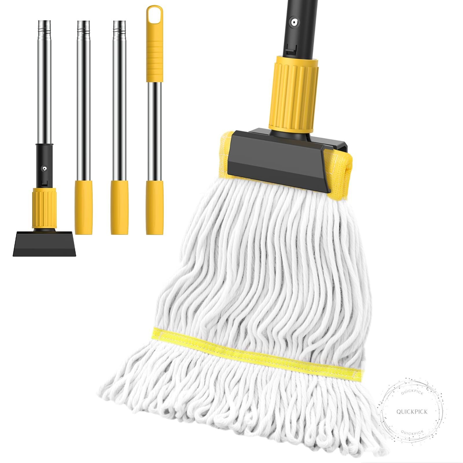 Heavy Duty String Wet Mop for Floor Cleaning, Commercial Industrial Cotton Mops