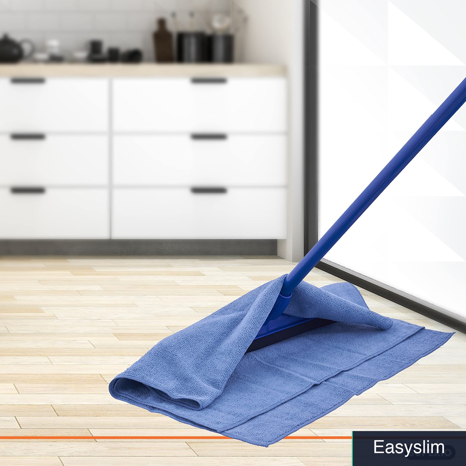 Microfiber Floor Cleaning Cloth 20×30 Inches Blue Squeegee Mop 8 Pack