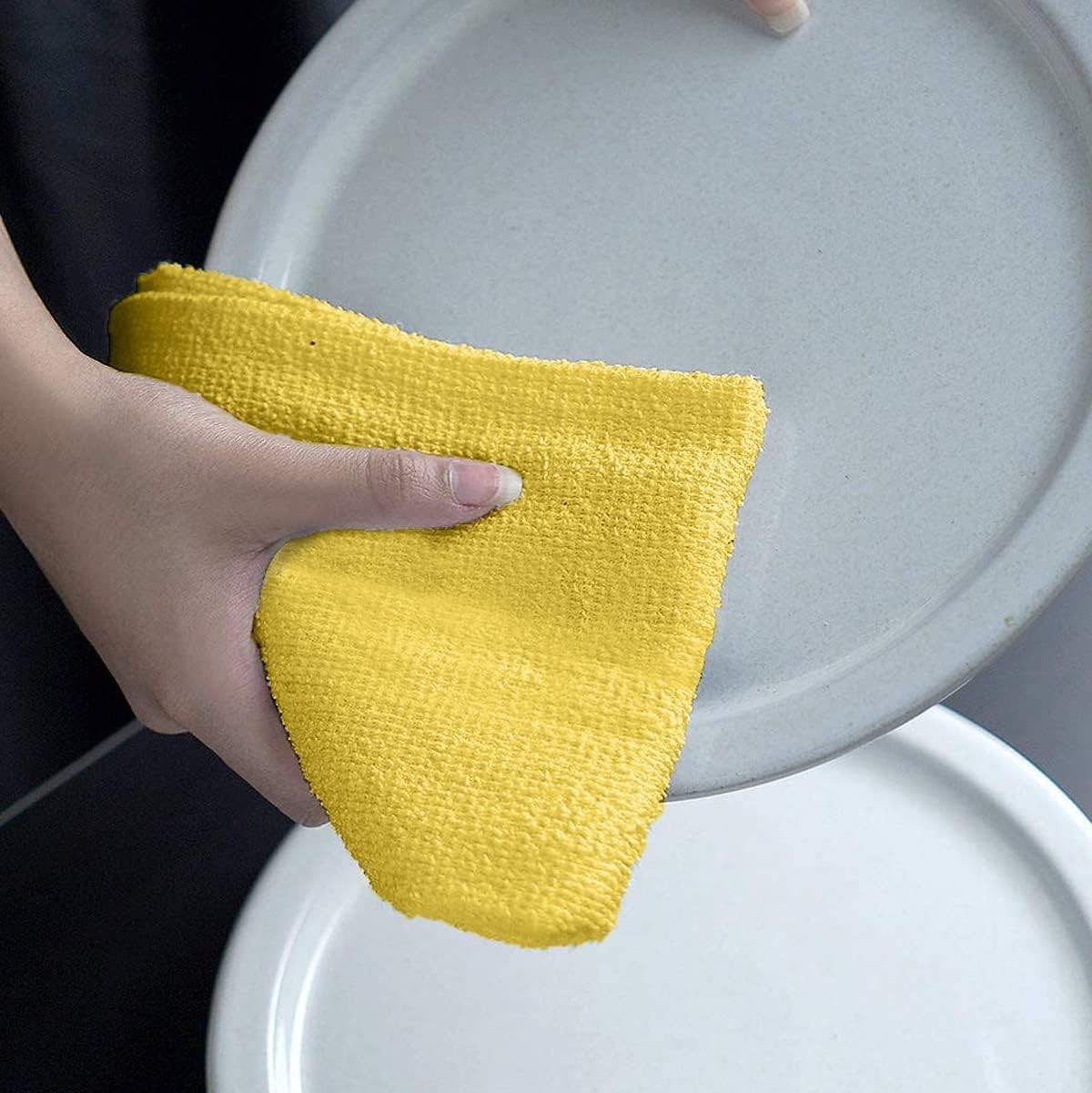 Reusable Cleaning Rags 60 Pack – Durable Yellow Bar Towels