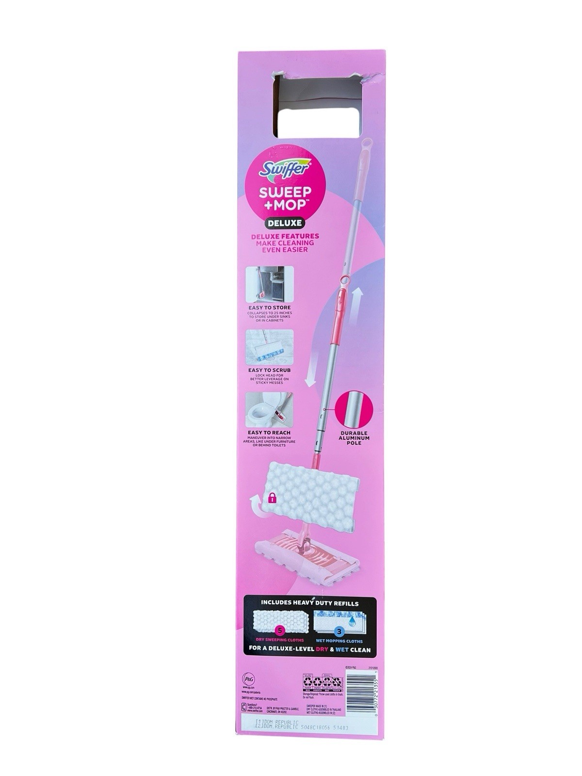 Swifter Wicked PINK Sweep & Mop Deluxe 2-in1 Kit Limited Edition HTF