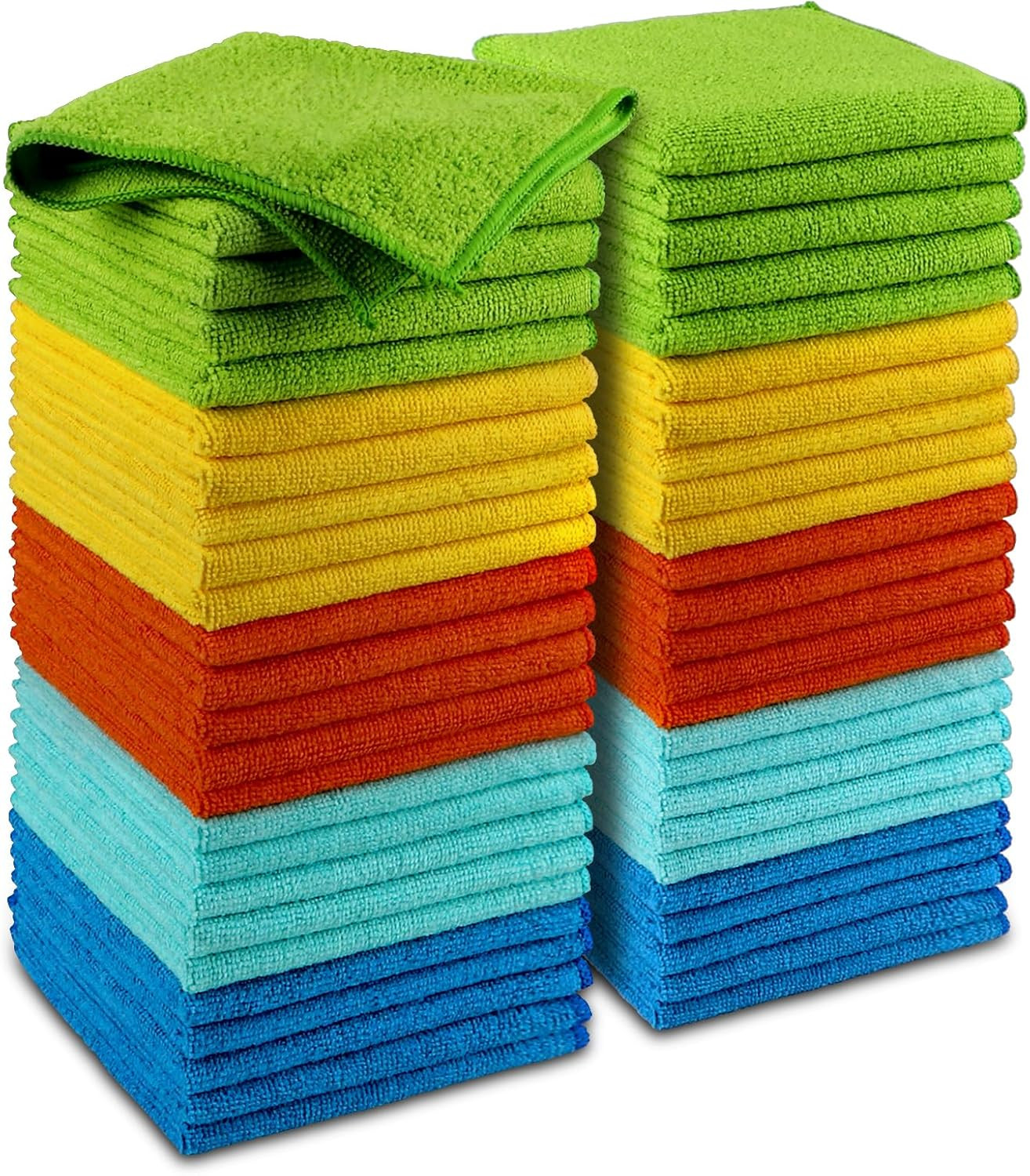 Microfiber Cleaning Cloth, 50PK, Microfiber Towels for Cars, Premium Wash Cloths