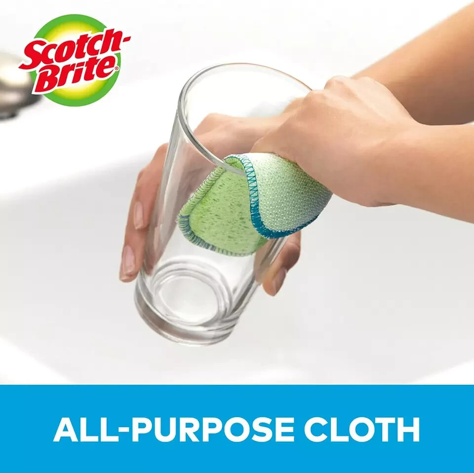 Scotch-Brite Dobie Scrub & Wipe Cloths, Sponge Cloths for Cleaning Kitchen, Bath