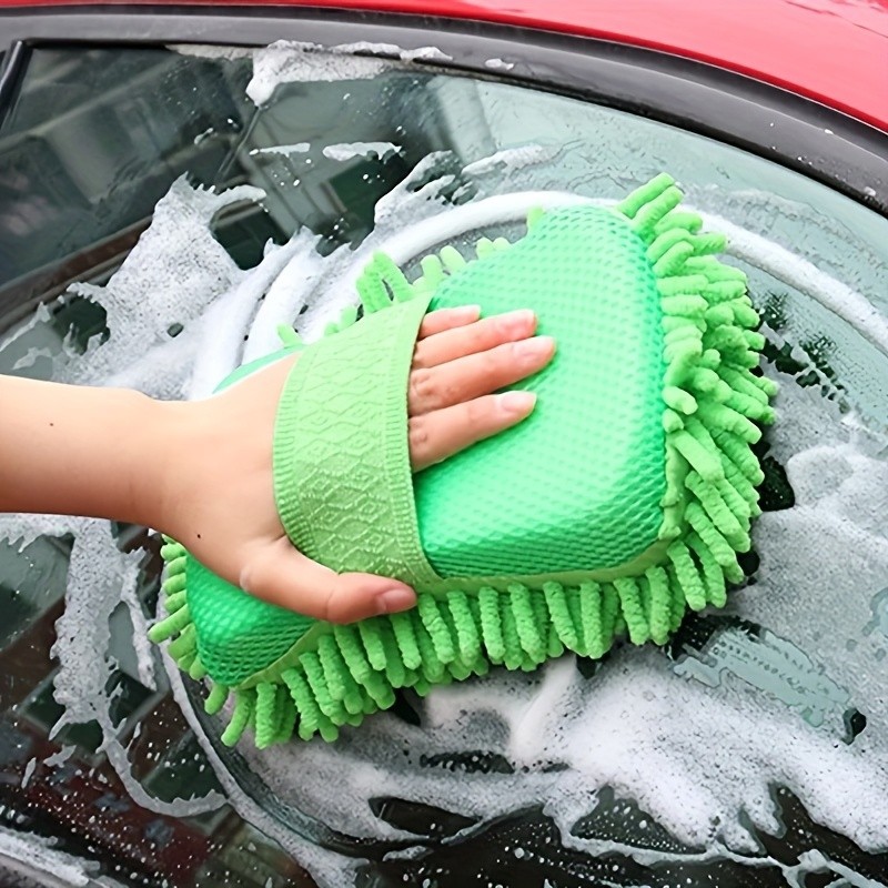 Chenille Car Wash Sponge – Easy-Grip for Vehicle Cleaning & Detailing