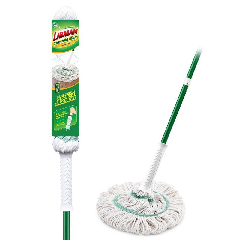 Heavy Duty Cotton Blend Twist Mop Machine Washable Grip Ratchet Easy Change New