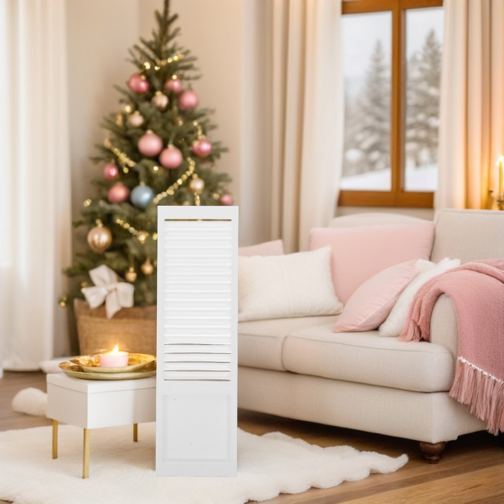 Pair of White Plastic Mini Shutters for Dollhouse Windows 1 12 Scale Durable