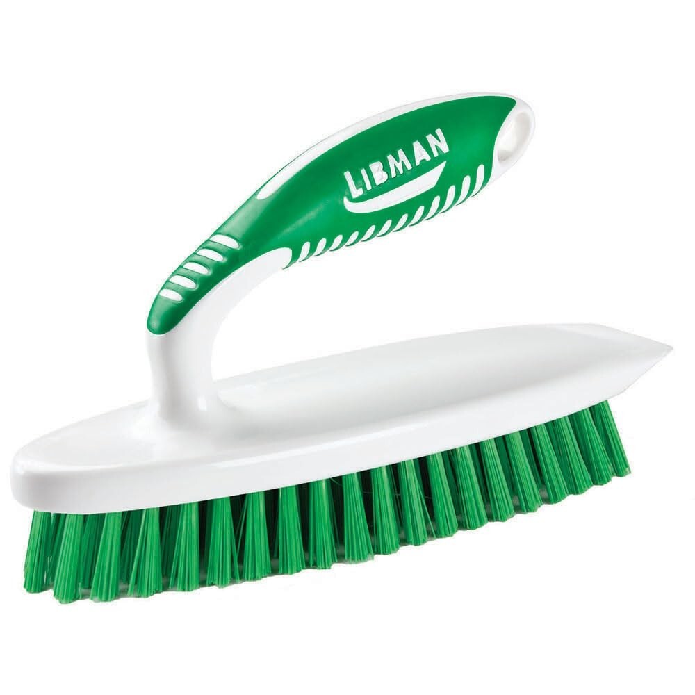 Libman 2.5 in. W Hard Bristle 4.5 in Easy Grip Plastic Rubber Handle Scrub Brush