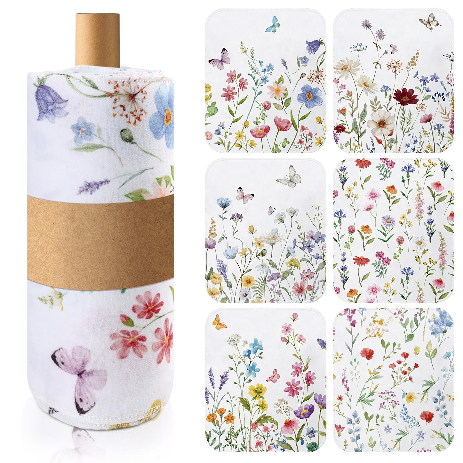 36 Pcs Reusable Paper Towels Roll Paperless Cotton Cloth 9.8″ X 11″ Washable …