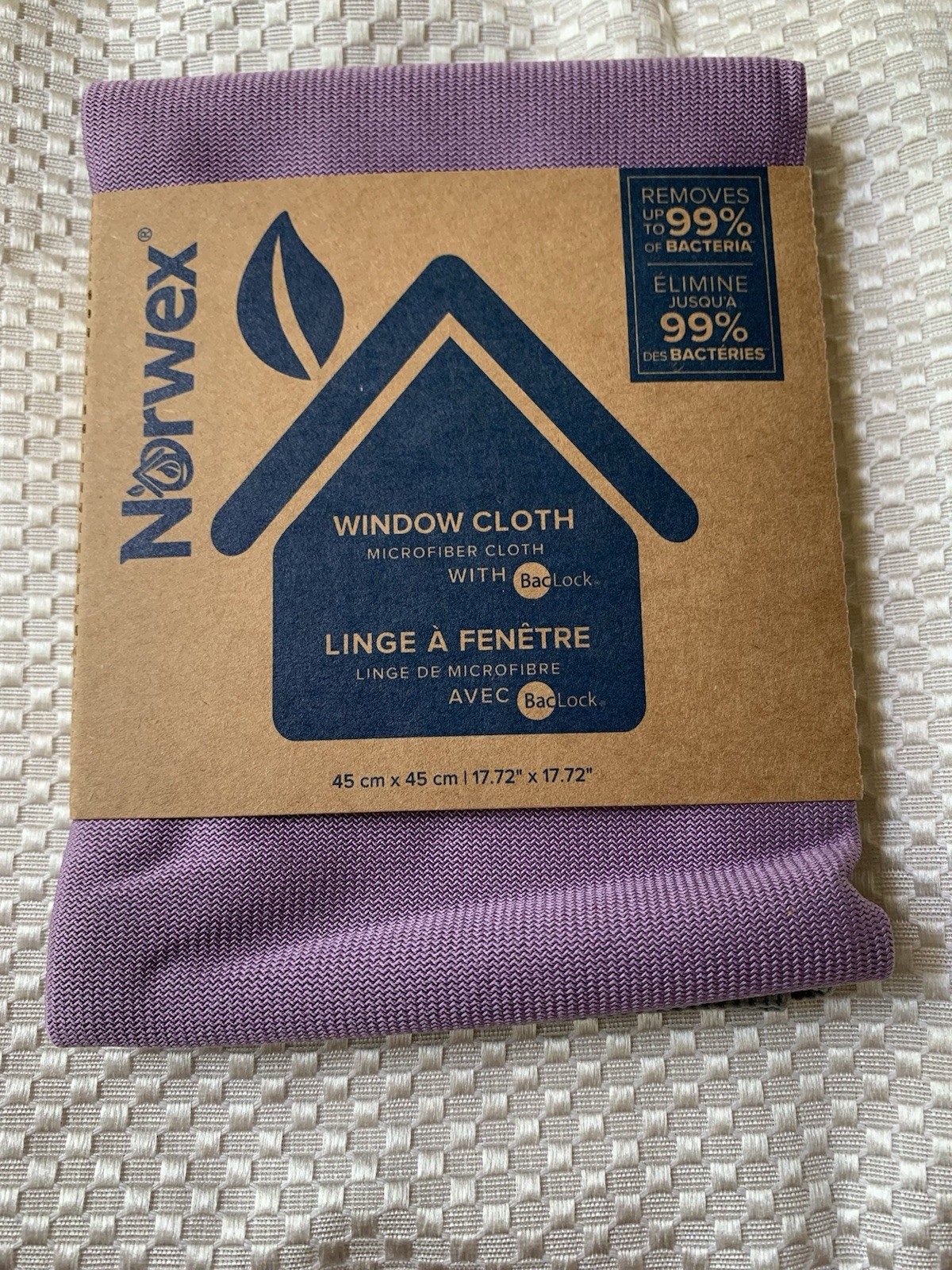 Norwex 🎯 Window Cloth Purple Microfiber Cloth With BacLock Removes Bacteria 🦠