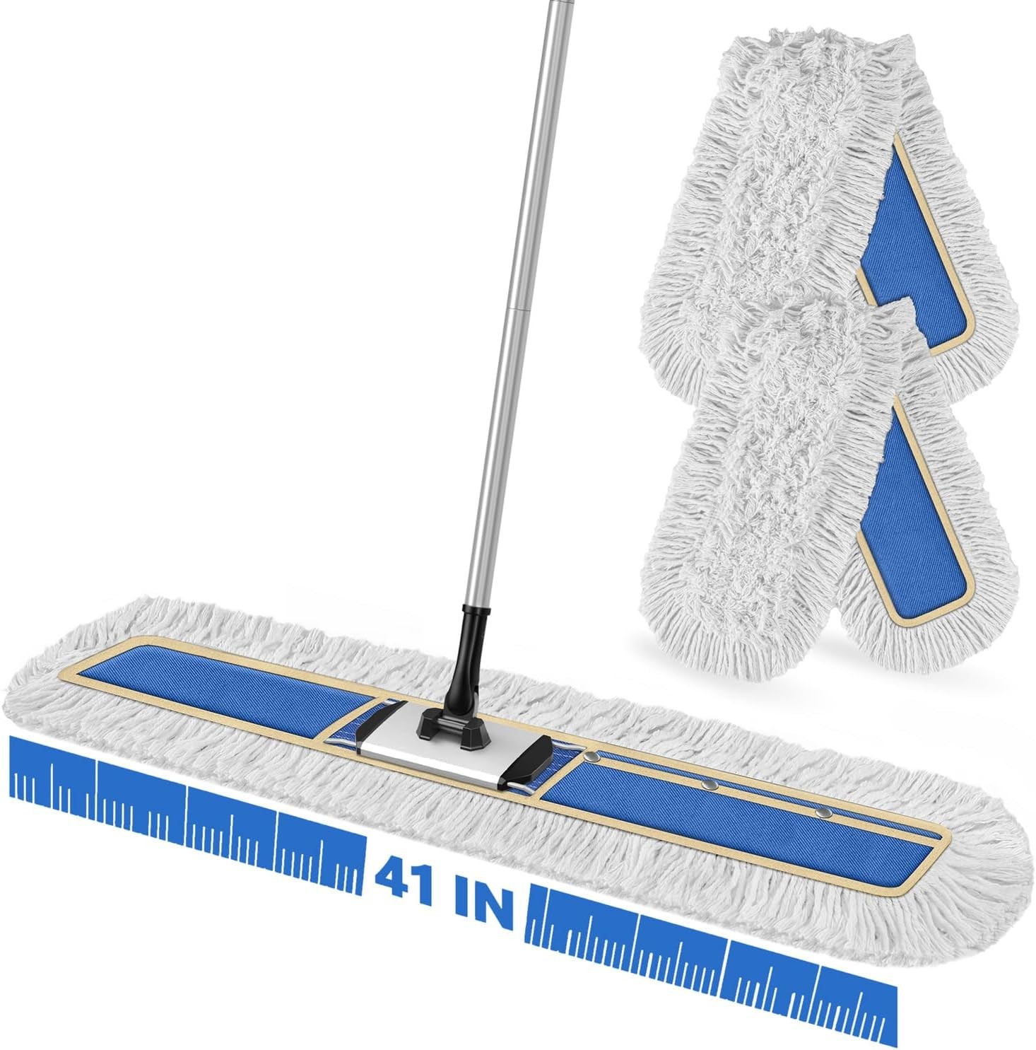 41″ Commercial Dust Mop Large Push Broom Wide Industrial Heavy Duty Hardwood Dry