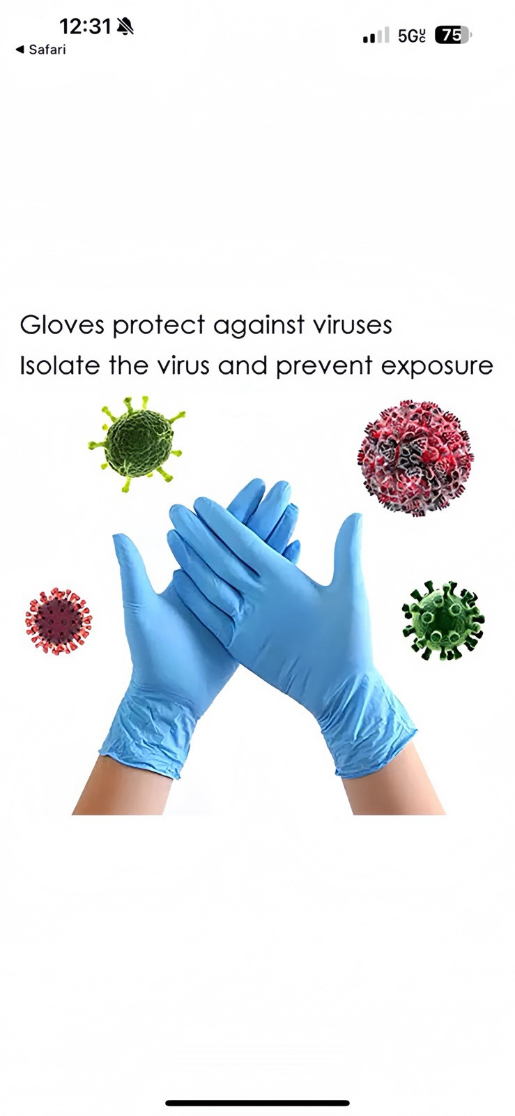 Disposable Gloves Latex-Free Blue Gloves [1000-Count ) Fast Free Shipping USA